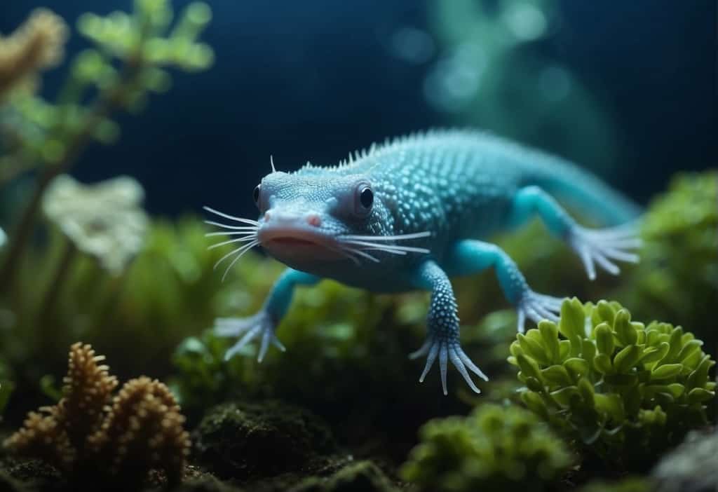 image 1 Blue Neon Axolotl: Unveiling the Aquatic Wonder of Our Time