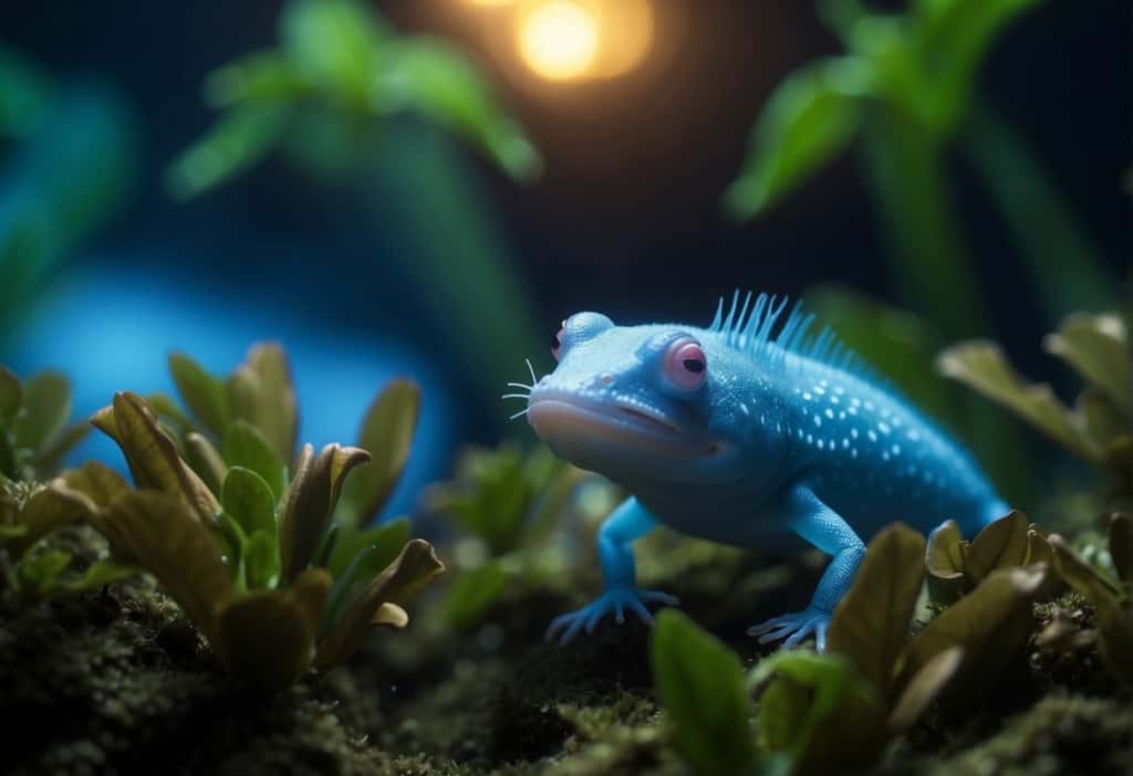 image Blue Neon Axolotl: Unveiling the Aquatic Wonder of Our Time
